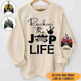 Personalisiertes Rockin The Jeep Life Jeep Girl Sweatshirt